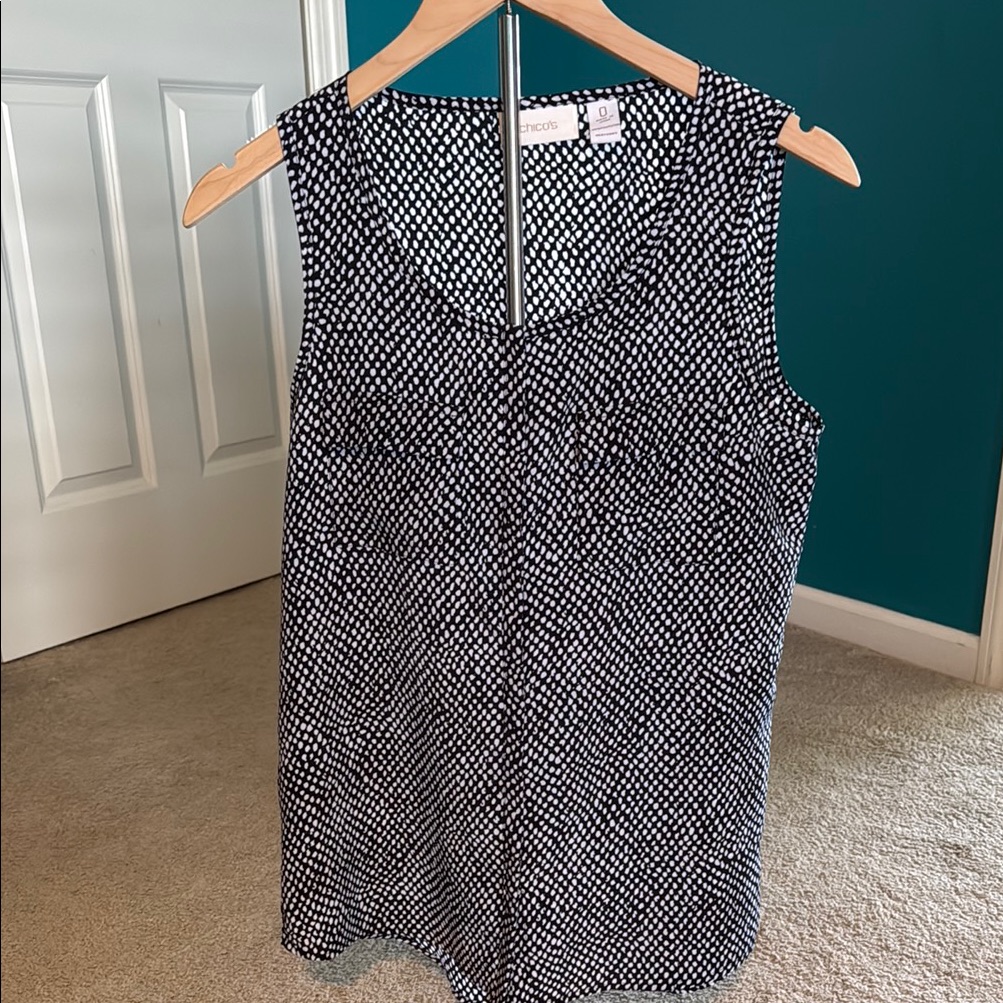 Chico's Monochrome Patterned Blouse